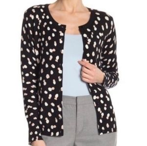 Philosophy Black Polka Dot Cardigan Sz PL